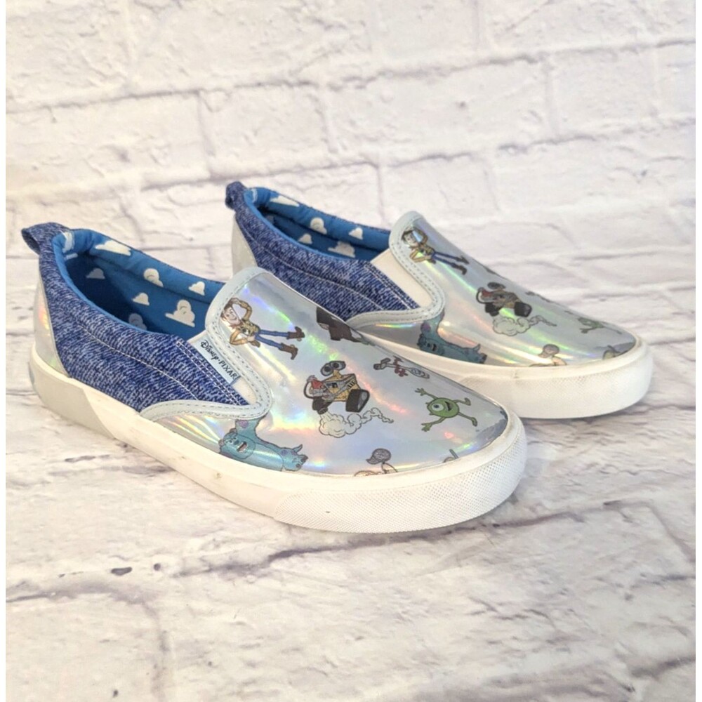 Disney Pixar Slip On‎ Metallc Shoes Woody Wall-E Monsters Inc Mens 6 Women 7.5